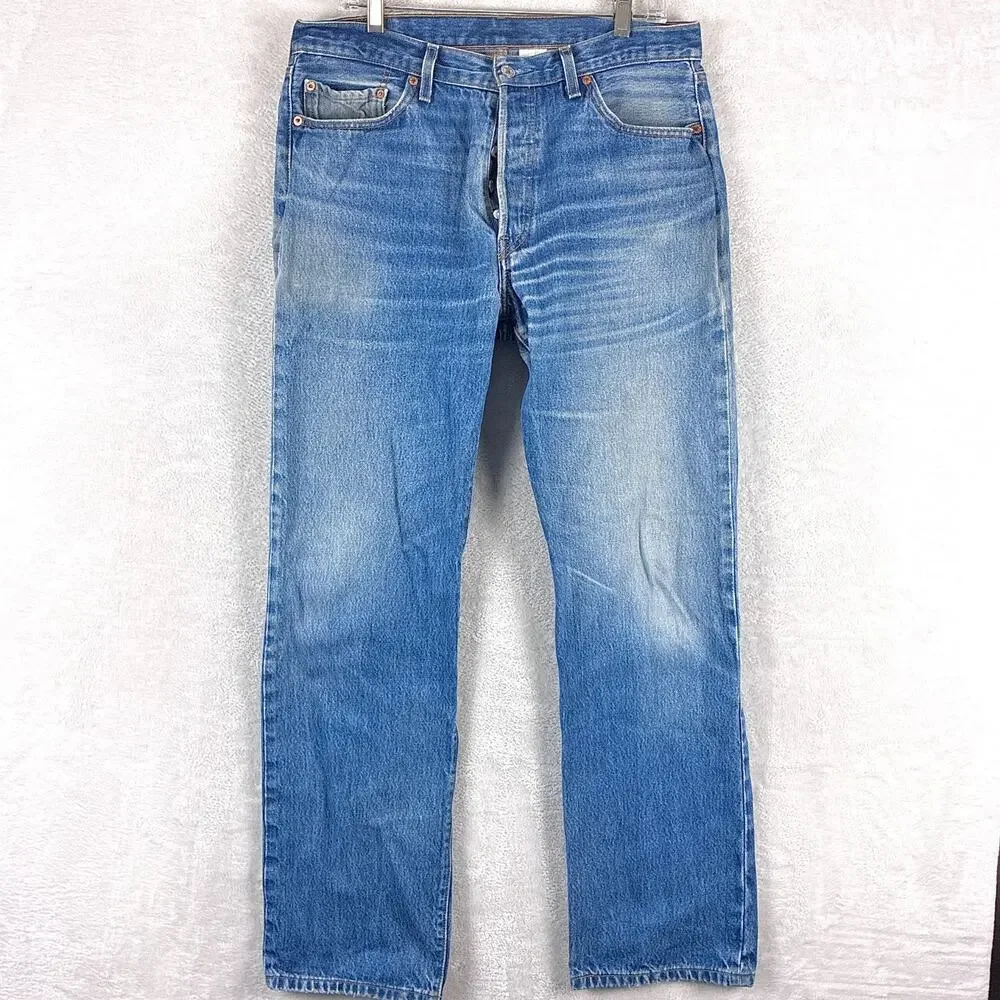 VTG Levis 501 XX Jeans Mens 36x36 (34x33) Faded Whiskered Button Fly Classic